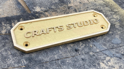 Personalized Brass Plaque Wall Plaques Bevel Corners