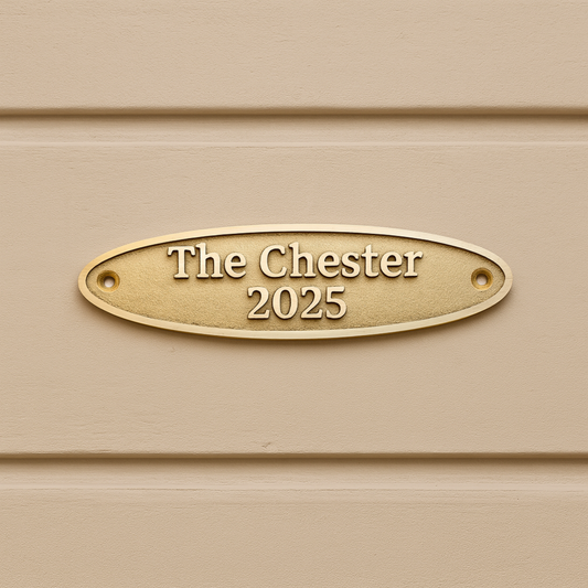 Custom Brass Oval Name Plaque – Personalized Door & Wall Plaque | Engraved Sign Plaques