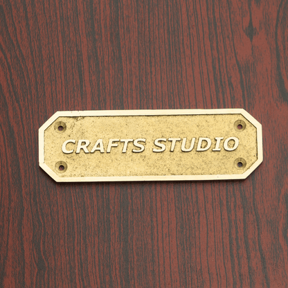 Personalized Brass Plaque - Ideal for Recognition Plaques, Name Plates, and Awards - Perfect for Office, Home, or Garden Decor