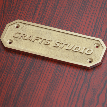 Personalized Brass Plaque - Ideal for Recognition Plaques, Name Plates, and Awards - Perfect for Office, Home, or Garden Decor