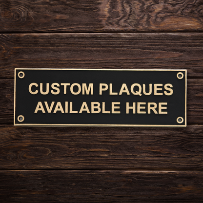 Personalized Brass Plaque - Ideal for Recognition Plaques, Name Plates, and Awards - Perfect for Office, Home, or Garden Decor