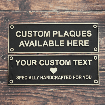 Personalized Brass Plaque - Ideal for Recognition Plaques, Name Plates, and Awards - Perfect for Office, Home, or Garden Decor