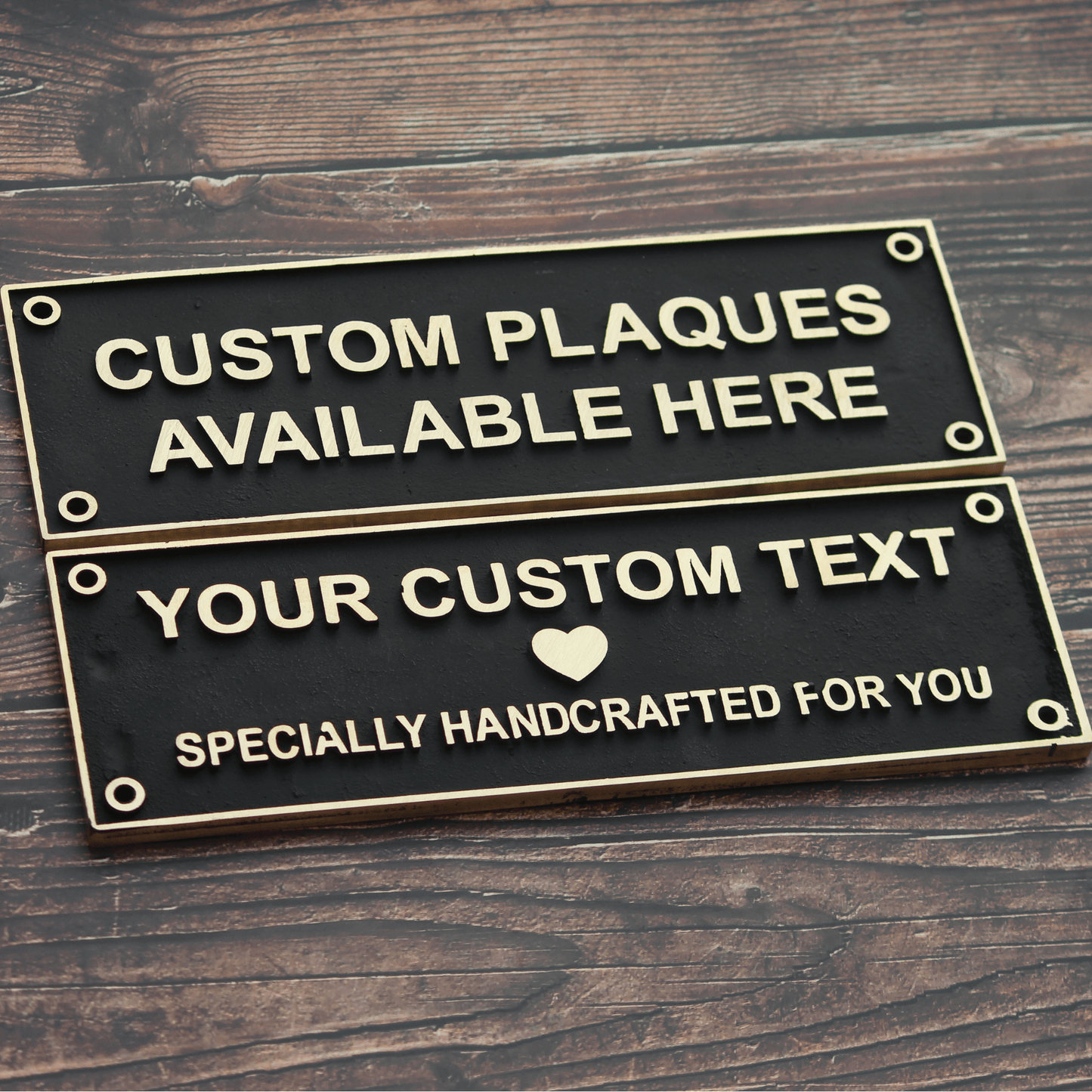 Personalized Brass Plaque - Ideal for Recognition Plaques, Name Plates, and Awards - Perfect for Office, Home, or Garden Decor