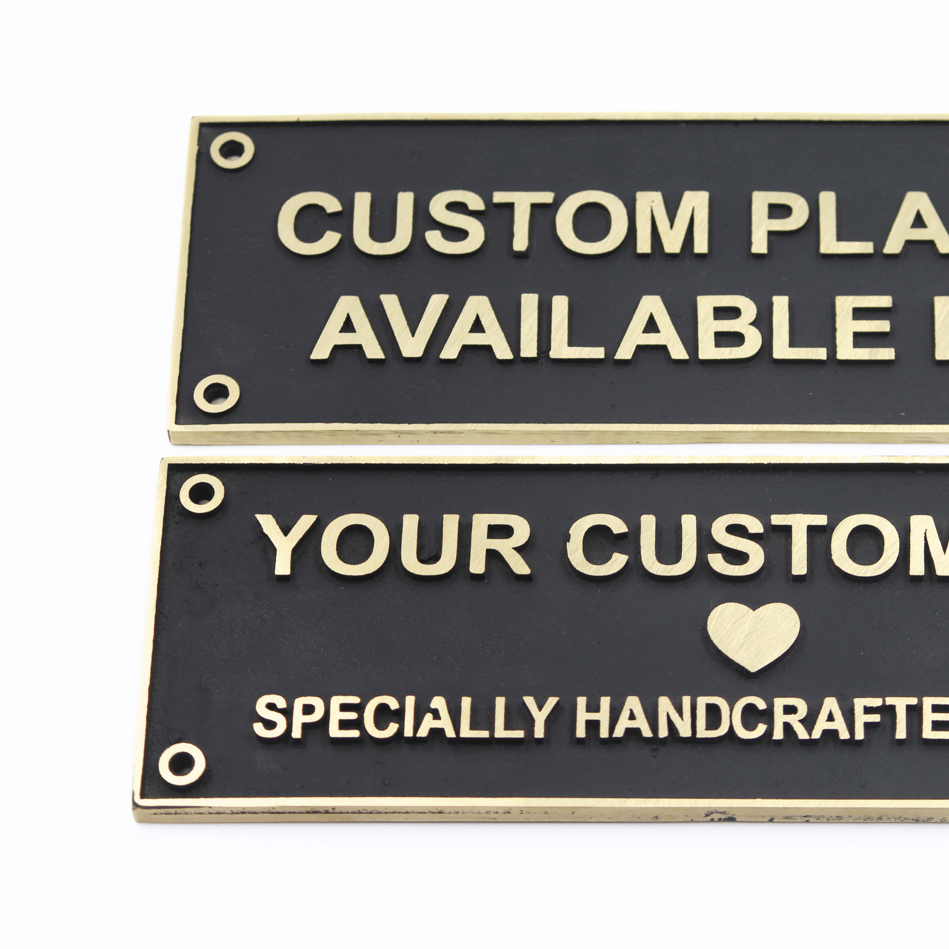 Personalized Brass Plaque - Ideal for Recognition Plaques, Name Plates, and Awards - Perfect for Office, Home, or Garden Decor