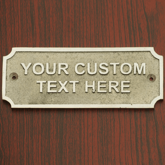Personalized Brass Plaque - Ideal for Recognition Plaques, Name Plates, and Awards - Perfect for Office, Home, or Garden Decor