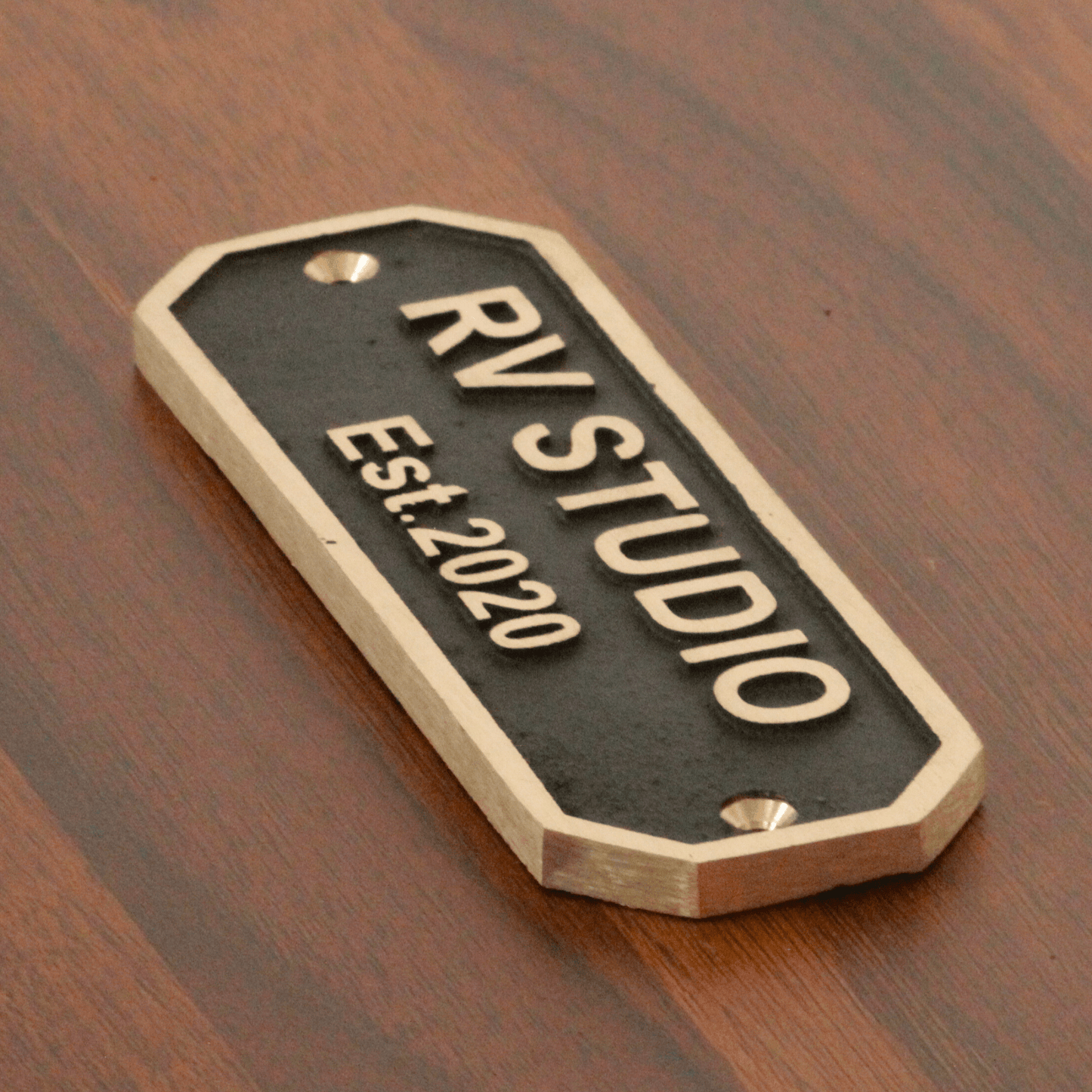 Personalized Brass Plaque - Ideal for Recognition Plaques, Name Plates, and Awards - Perfect for Office, Home, or Garden Decor