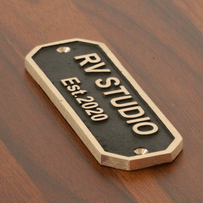 Personalized Brass Plaque - Ideal for Recognition Plaques, Name Plates, and Awards - Perfect for Office, Home, or Garden Decor