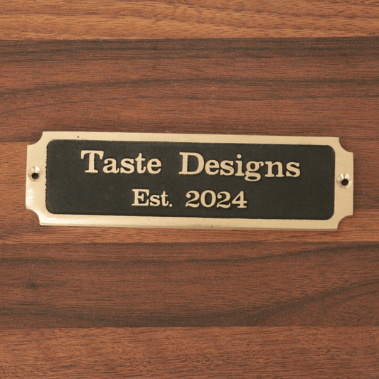 Personalized Brass Plaque - Ideal for Recognition Plaques, Name Plates, and Awards - Perfect for Office, Home, or Garden Decor