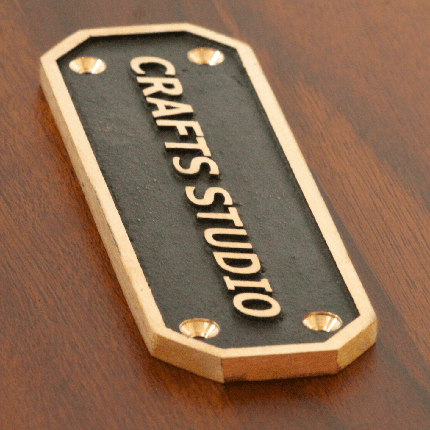 Personalized Brass Plaque - Ideal for Recognition Plaques, Name Plates, and Awards - Perfect for Office, Home, or Garden Decor