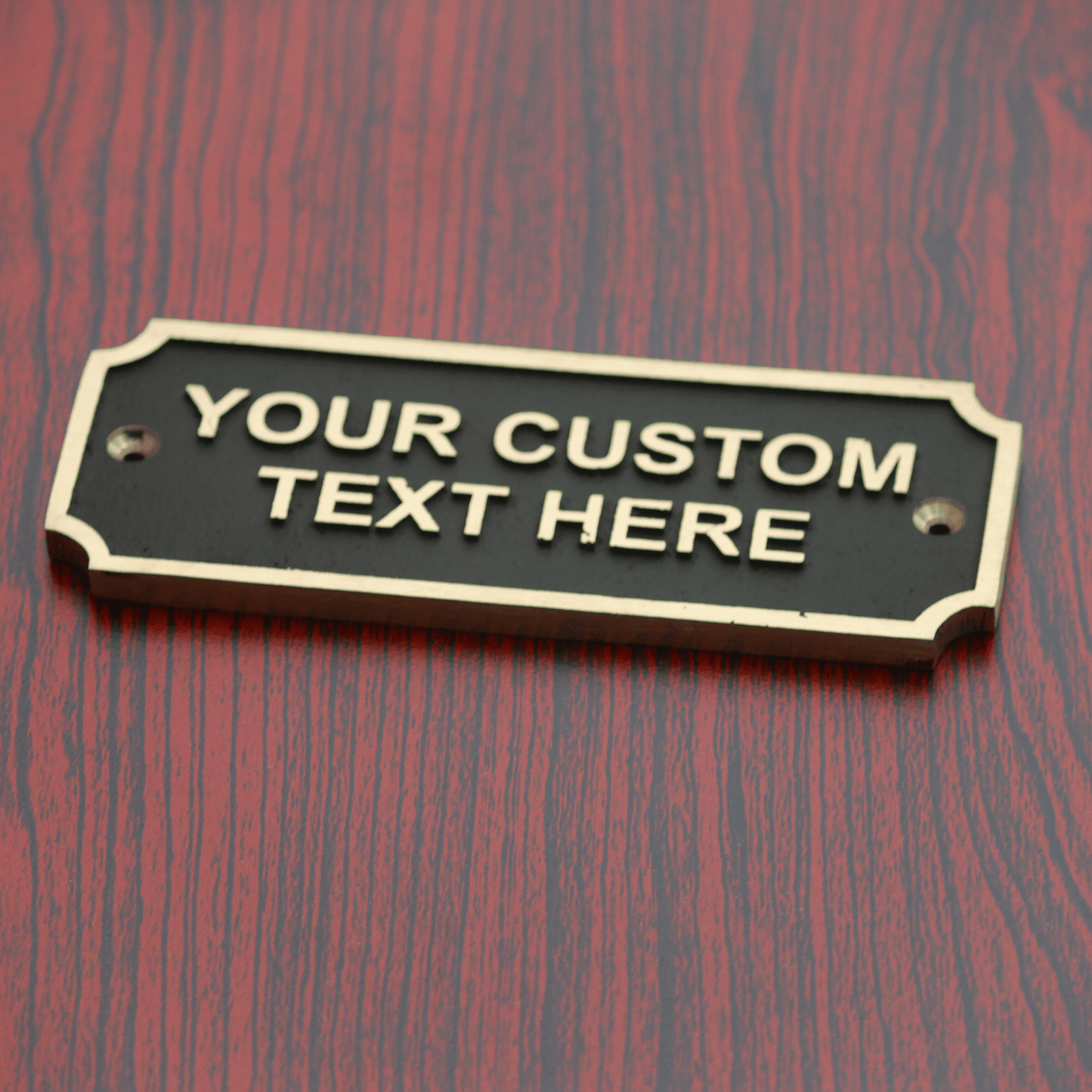 Personalized Brass Plaque - Ideal for Recognition Plaques, Name Plates, and Awards - Perfect for Office, Home, or Garden Decor