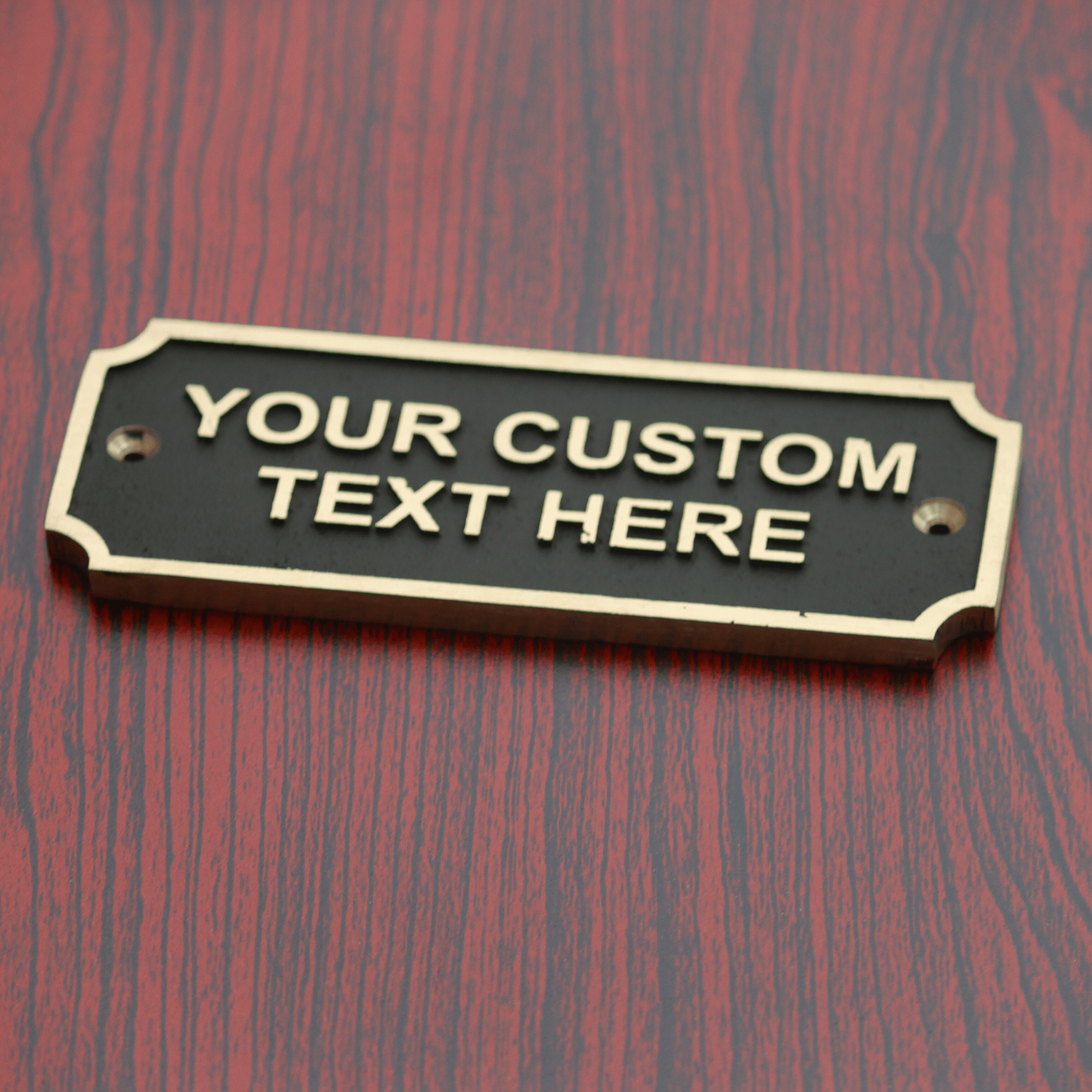 Personalized Brass Plaque - Ideal for Recognition Plaques, Name Plates, and Awards - Perfect for Office, Home, or Garden Decor