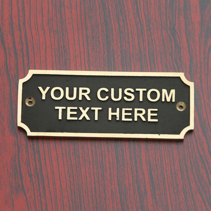 Personalized Brass Plaque - Ideal for Recognition Plaques, Name Plates, and Awards - Perfect for Office, Home, or Garden Decor