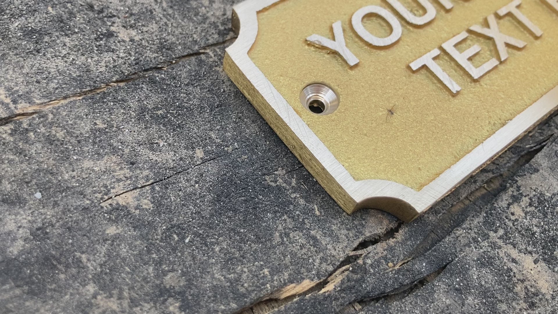 Personalized Brass Plaque - Ideal for Recognition Plaques, Name Plates, and Awards - Perfect for Office, Home, or Garden Decor