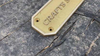 Personalized Brass Plaque Wall Plaques Bevel Corners